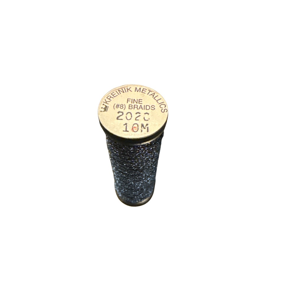 Kreinik Metallics Fine #8 Braid 202C 10M indigo cord Embroidery Thread